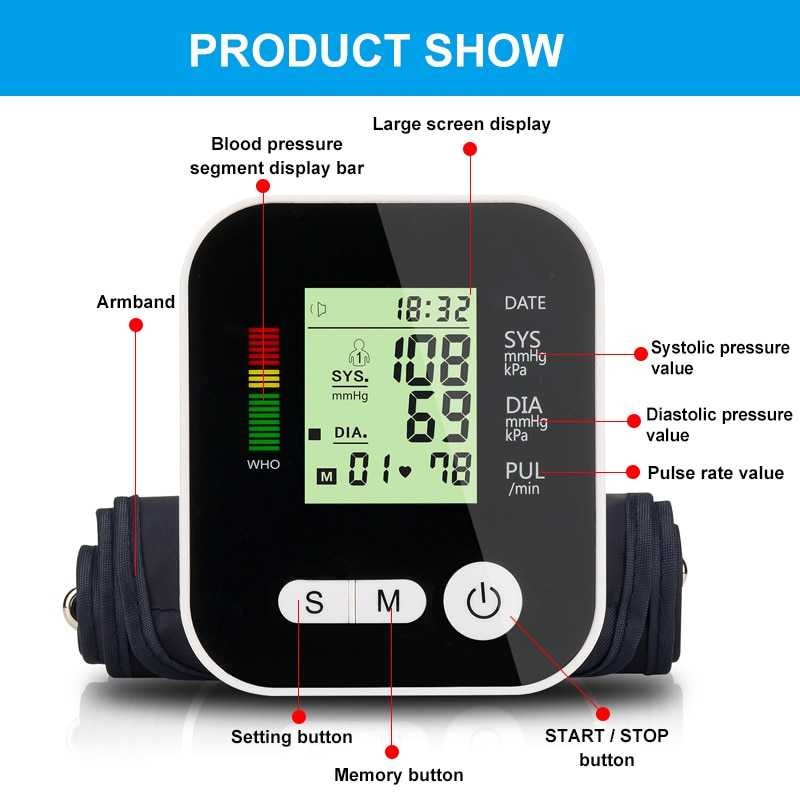 Tensimeter Pengukur Tekanan Darah Digital Tensi Blood Pressure Monitor Alat Medis Lainnya