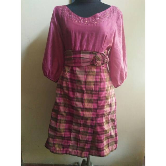 Preloved dress payet songket jumbo
