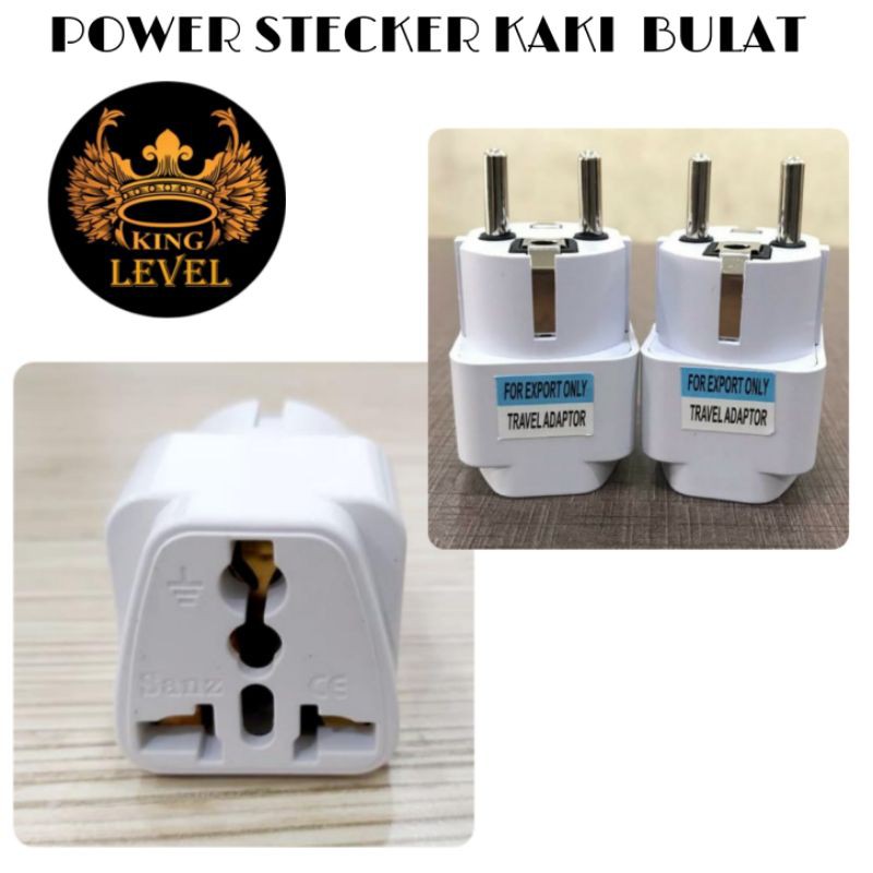 POWER STEKER LISTRIK KAKI 3 KE 2 COLOKAN BULAT STANDARD