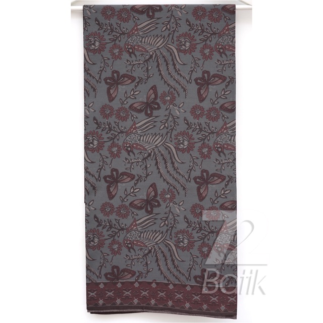 KAIN PANJANG BATIK Bahan Katun Motif Kupu Kupu Two Tone Pagi Sore Warna Abu Grey Gray 726161 Cap 72 Jarik Jarit Samping Kebat Panjang Batik Katun Modern Premium Bahan Seragam Batik Pernikahan Kantor Keluarga Murah Kamen Jadi Batik Bali Lembaran