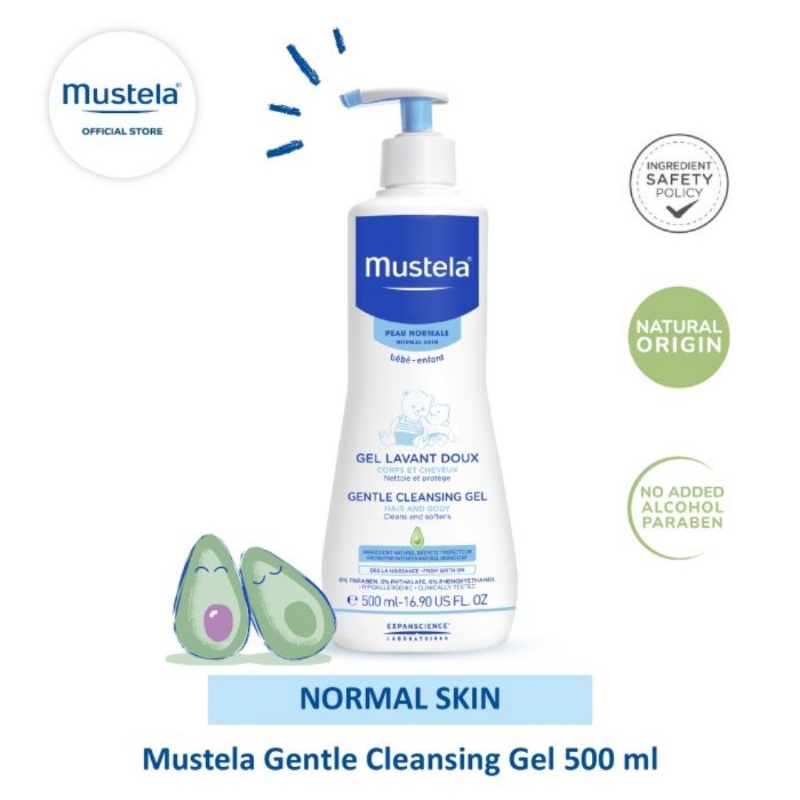 Mustela Bebe Gentle Cleansing Gel 500 ml/Sabun Mandi Bayi Mustela