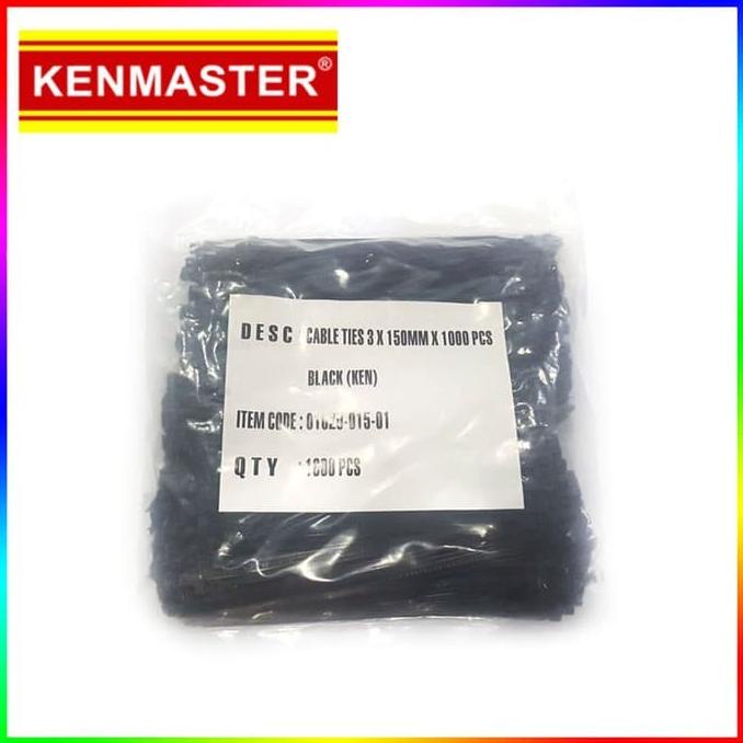 

Office & Stationery | Document Organizer | Kenmaster Nylon Kabel Ties 15 Cm Cable Tis 3 X 150 Mm 1000 Pcs Hitam | Best Seller