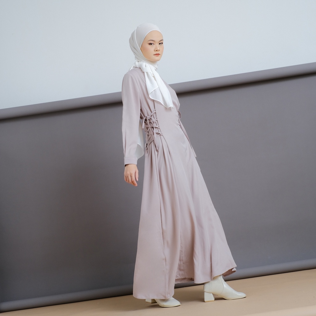 Mayoutfit Heynra Maxidress | Dress Gamis Muslim Wanita Tali Pinggang-5