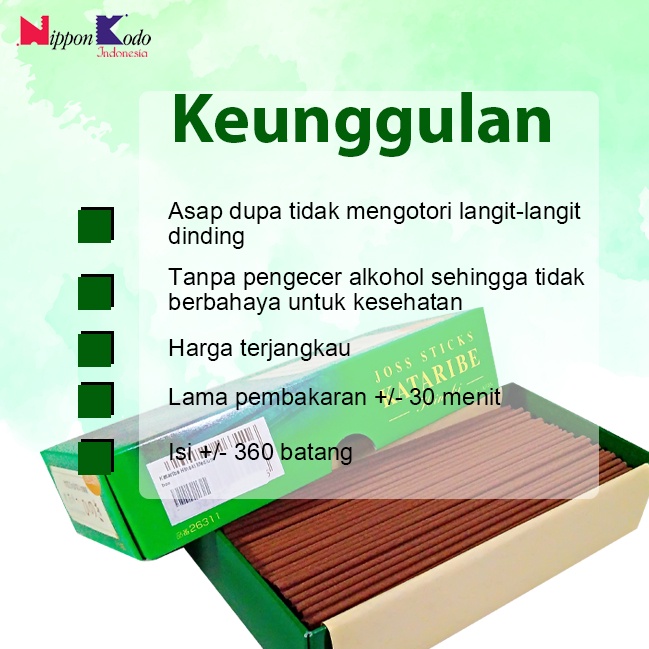 Dupa Jepang Wangi Aromaterapi Nippon Kodo Kataribe Hinoki Medium Box