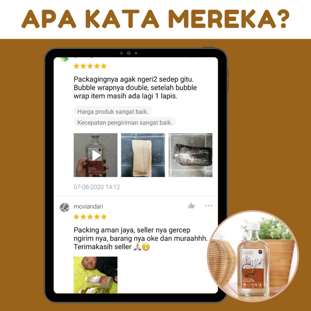 VCO Coconut Oil VCO Virgin Coconut Oil Minyak Kelapa Murni Asli Organik Minyak Kelapa VCO 100% Murni