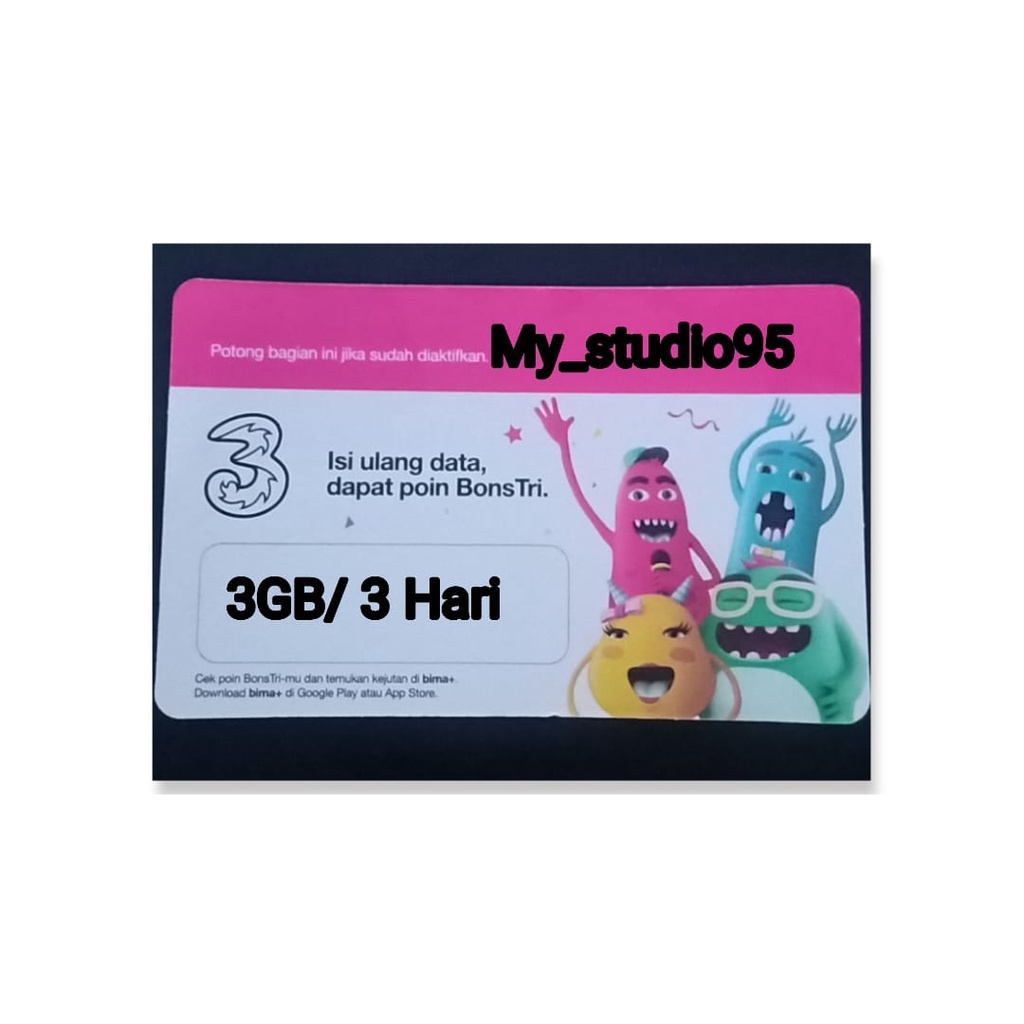 Vocher Tri 3GB 3 Hari