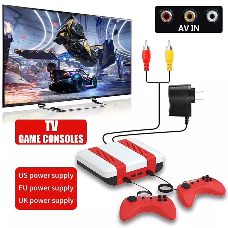 NEW 2021 GAME CONSOLE RED AND WHITE CLASSIC 2 PLAYER SHOPEKU12