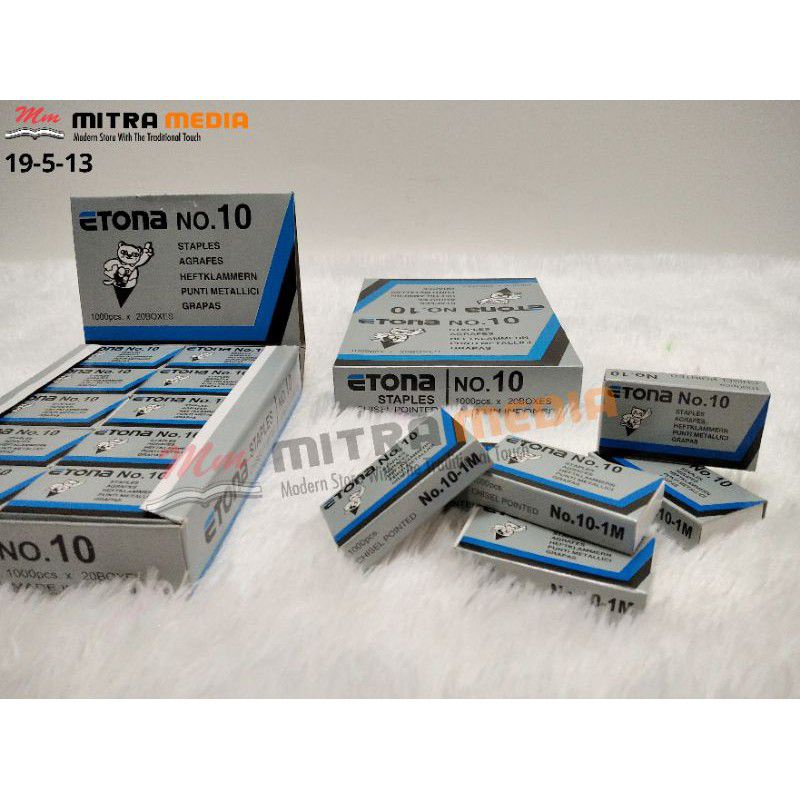 

ISI STAPLES NO 10 PERKOTAK ISI 20 PAK