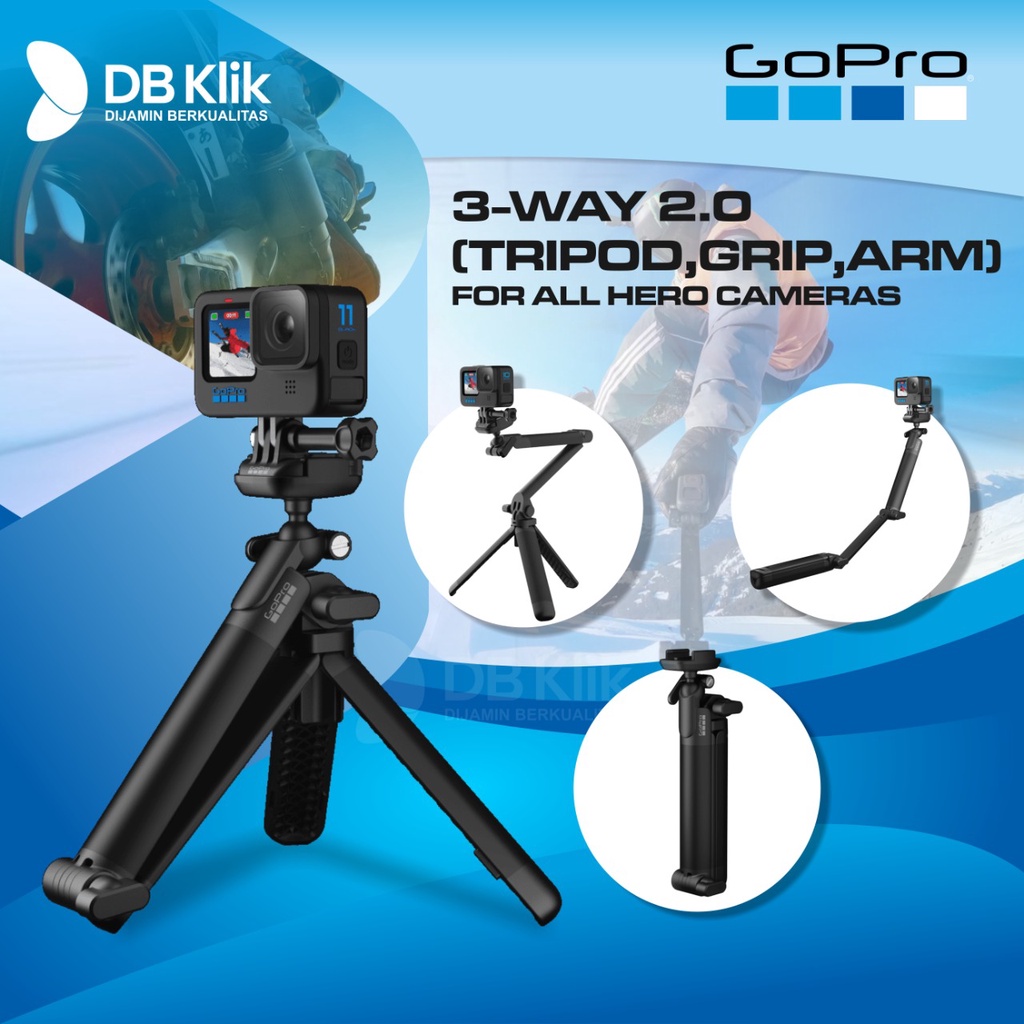 3-Way GoPro 2.0 For All HERO Cameras (Tripod,Grip,Arm)- 3Way 2.0 GoPro