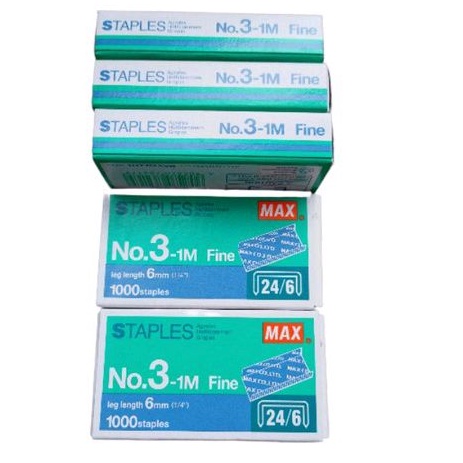 

ISI STEPLER STEPLES MAX HD50 NO.3 24/6 ORIGINAL