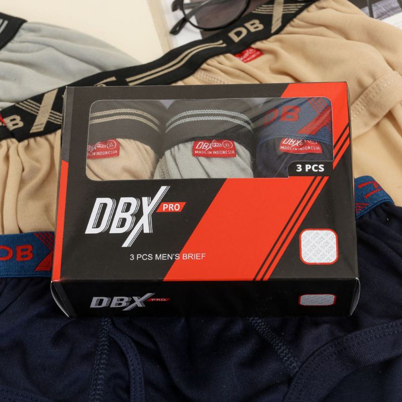 Celana Dalam Pria DBX PRO Man Karet BOXER (M L XL 3L 4L) (Isi 3pcs) Cd Pria Celana Dalam Pria