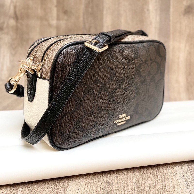 COACH JES CROSSBODY IN BLOCKED SIGNATURE CANVAS