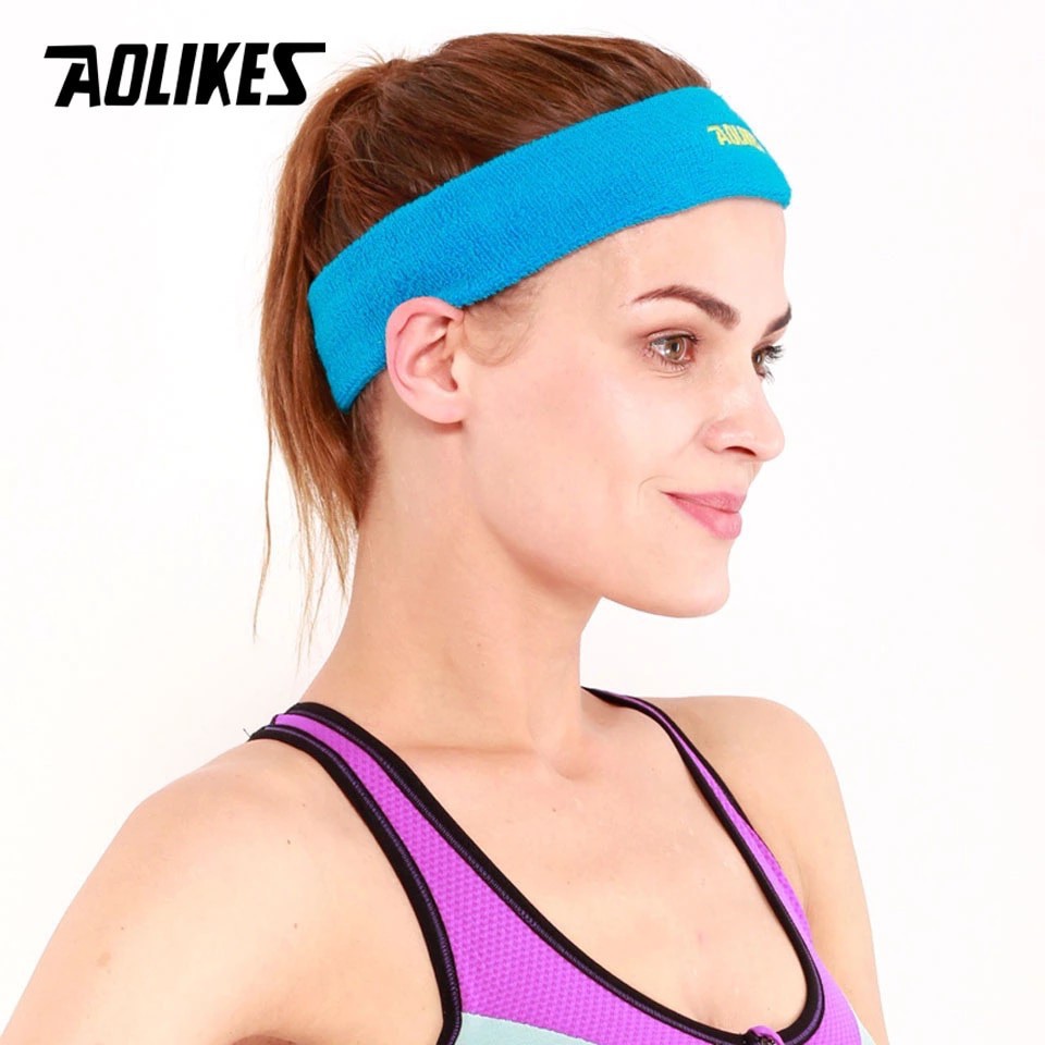 AOLIKES 2108 Cotton Headband Sport Yoga / Gym - Headband Bandana Handuk Ikat Kepala Olahraga