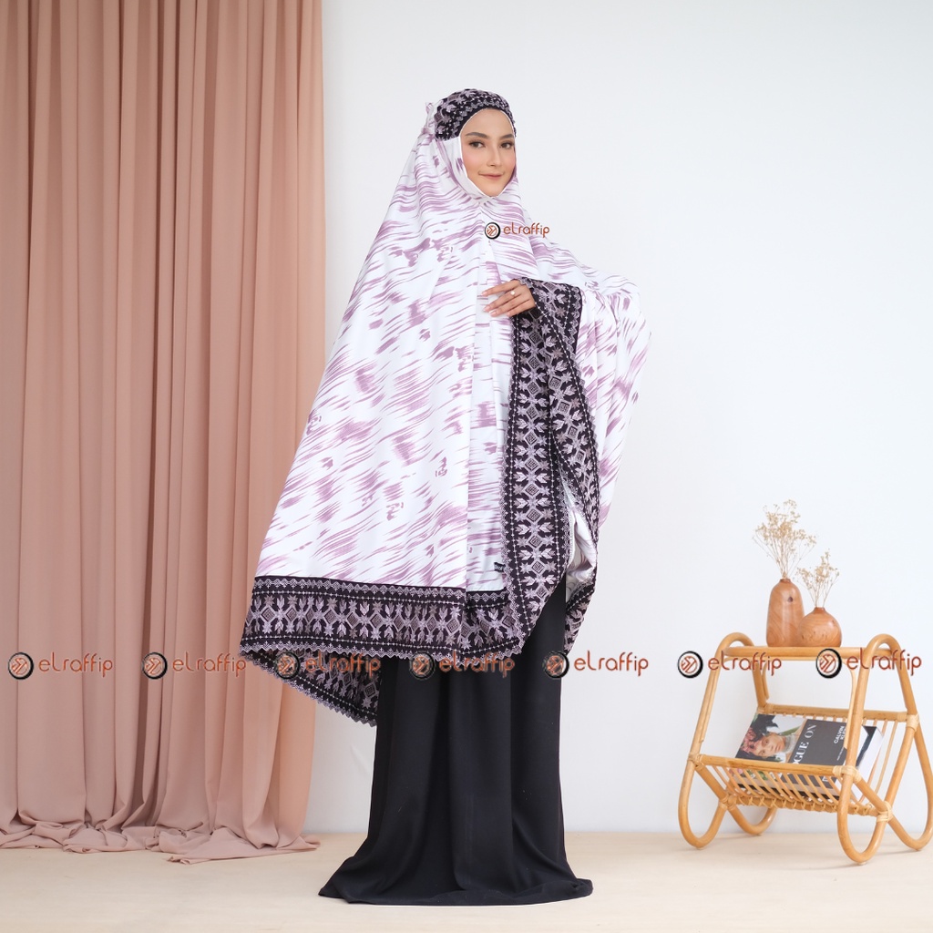 Mukena Dewasa Katun Printing Renda Bordir LucianaSeries