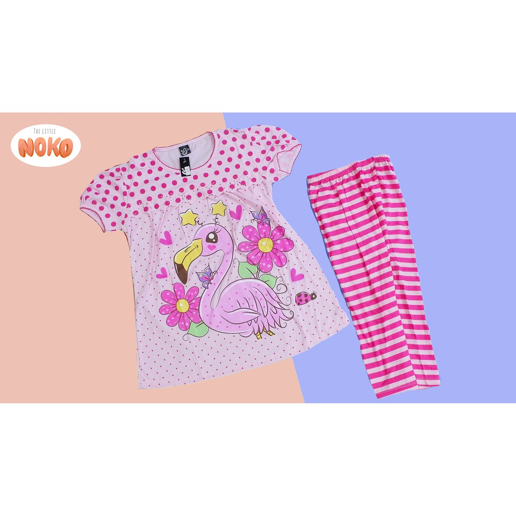 Setelan Baju Tidur Anak Perempuan Flaminggo by We3 V3