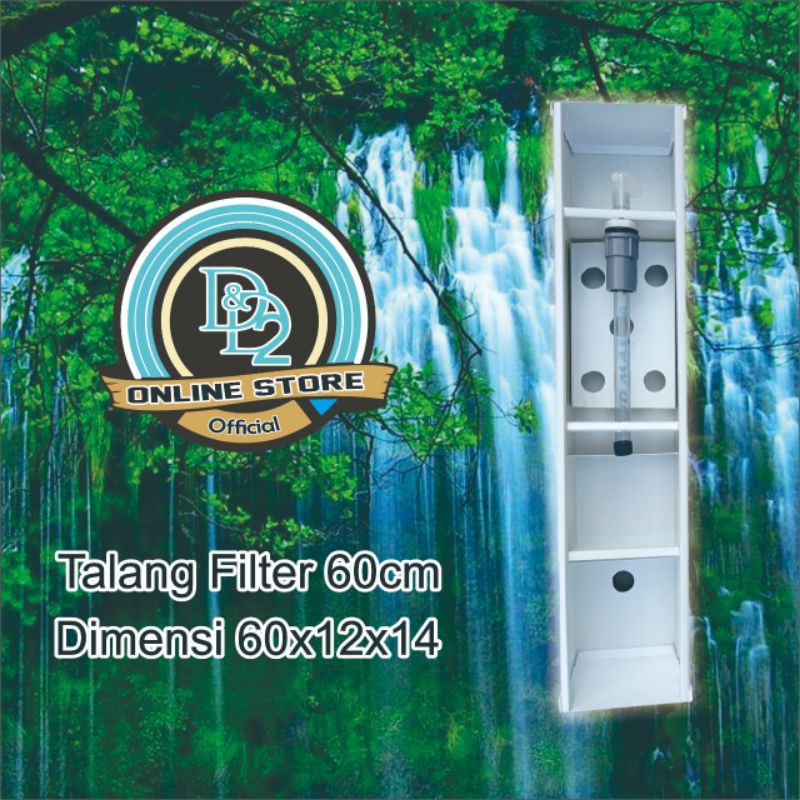 filter talang air aquarium ukuran 60cm