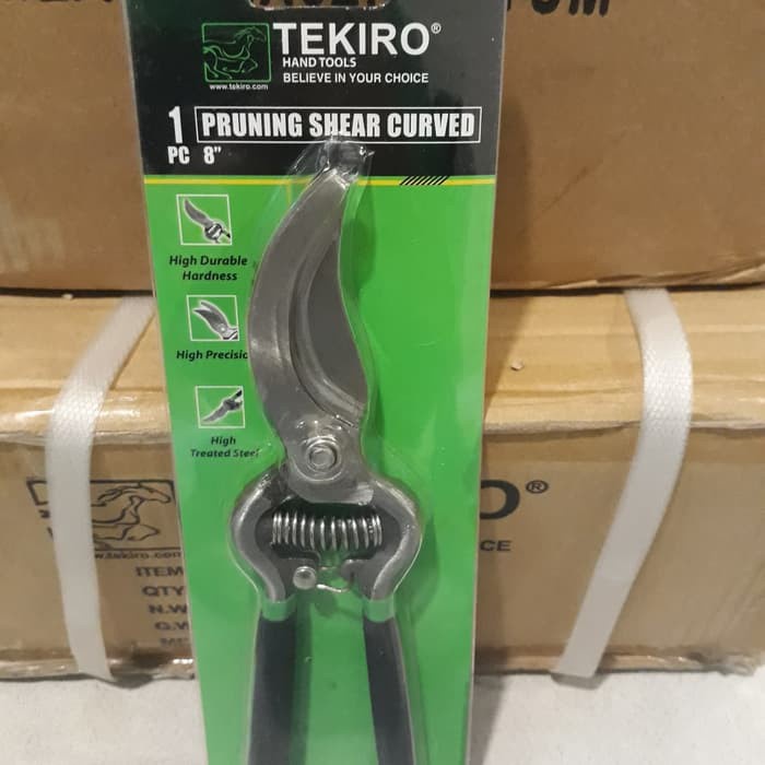 GUNTING DAHAN BENGKOK 8 INCH TEKIRO PRUNING SHEAR CURVED RANTING BATANG POHON KEBUN TAMAN BERKEBUN