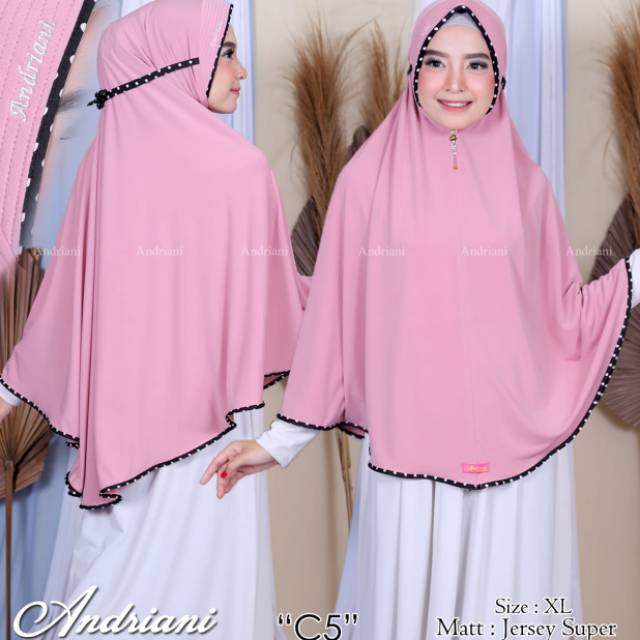 Hijab Andriani polka C5