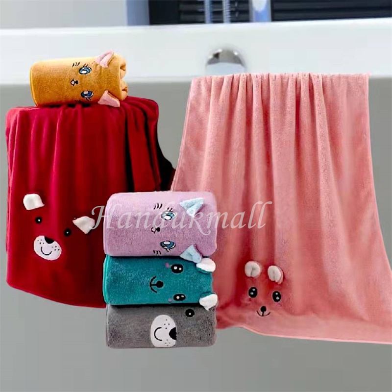 Handuk Bayi Bulu Microfiber Lembut Berdaya Serap Tinggi Murah Motif Telinga