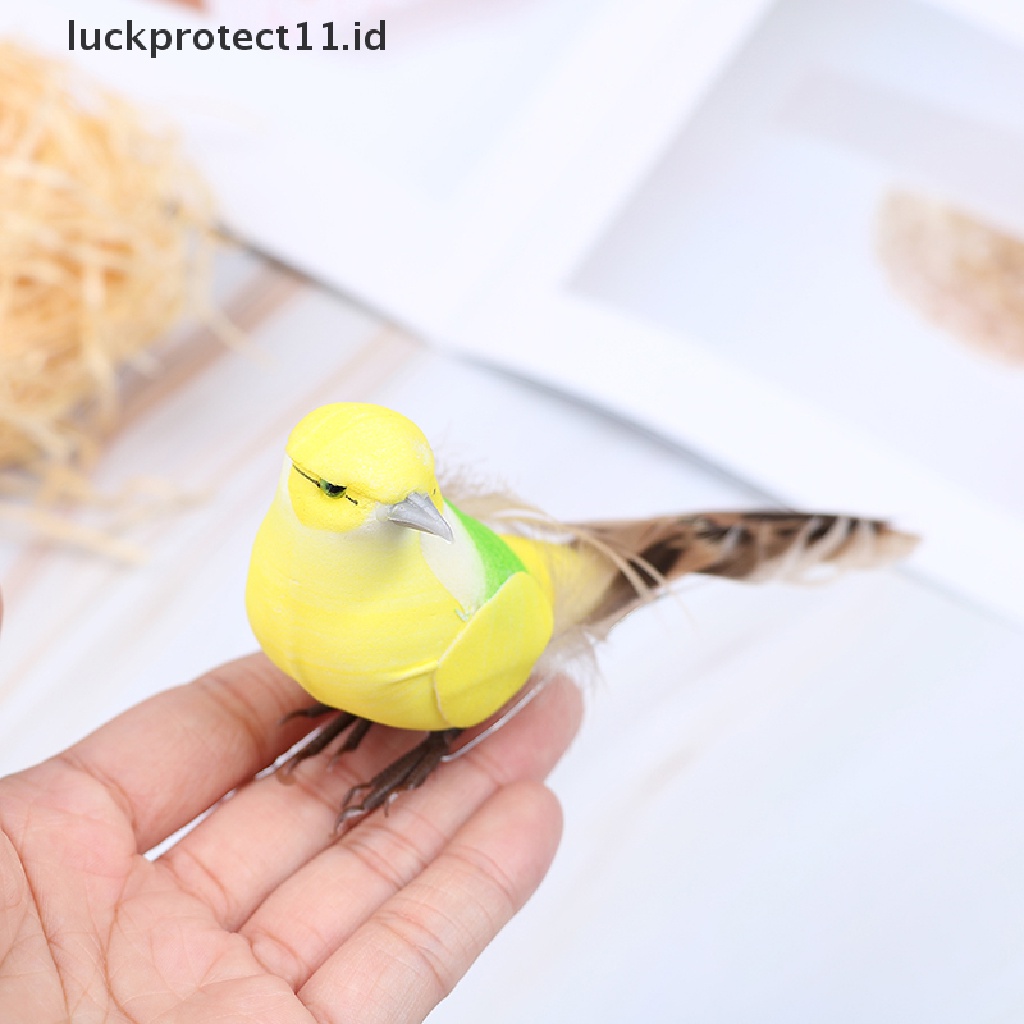 // Hg &amp; ID// 1Pc Sarang Burung Bulu artificial Hias mini Walet Hiasan Taman Rumah.