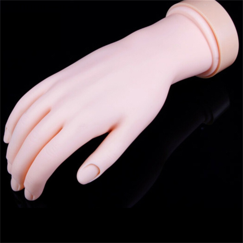 [FULL] Fake Hand For Nail Art Training And Display Movable Practice Nail Tools Model