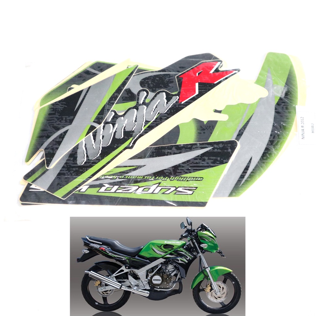 Stiker Motor Ninja R 2012 Sticker Striping Lis Full Set Motor