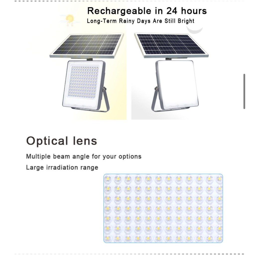 Lampu Sorot Solar 100w Flood Light Solar cell IP 65 Lampu Jalan PJU