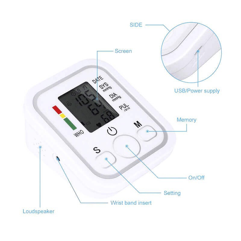 GS8pro Alat Cek Pengukur Tekanan Tensi Darah Digital Tensimeter Blood Pressure Lengan B46004 RAK-283