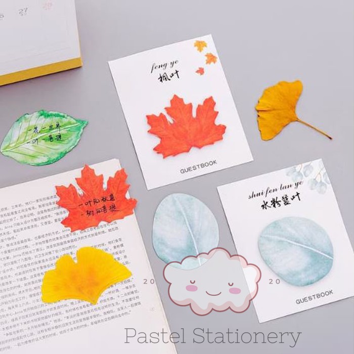 

Sticky Notes Maple Leaf - Memo Stick Note Tempel Bahan Kertas Lucu