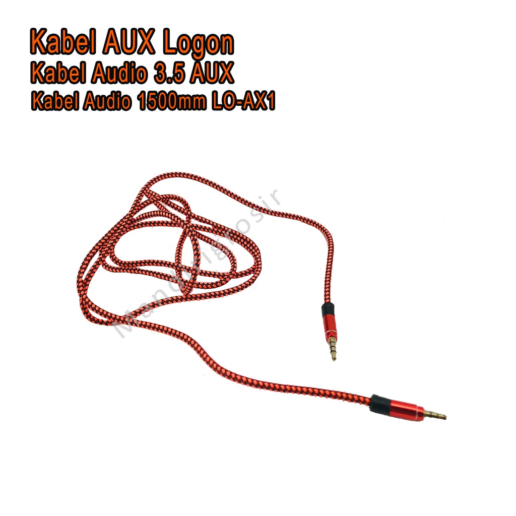 Kabel Audio 3.5 AUX *Kabel AUX Logon * Kabel Audio 1500mm  * LO-AX1