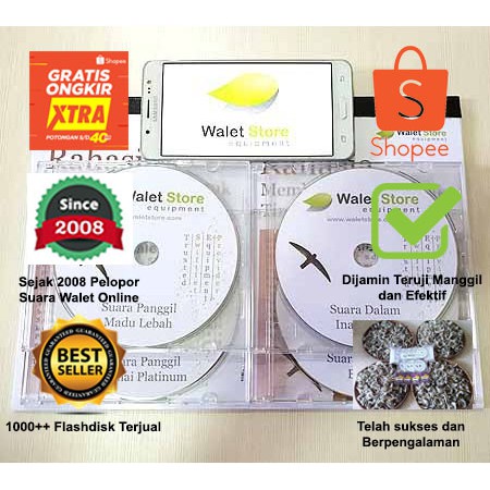 Paket Suara Walet 4 CD Dan 1 Buku