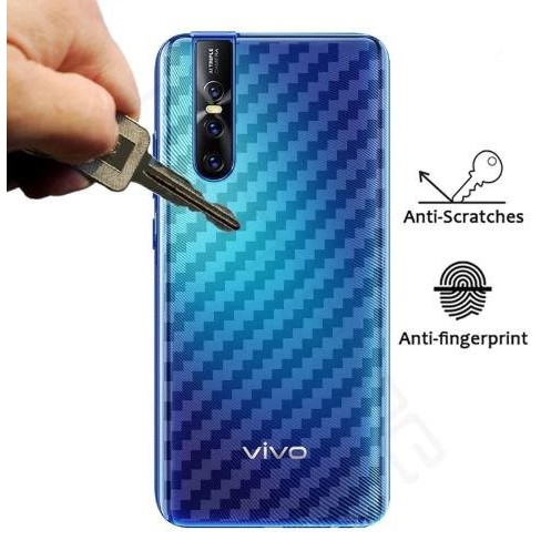 GARSKIN Sticker Carbon VIVO V19 Skin Carbon Transparan Fiber Protection Back Sticker Carbon