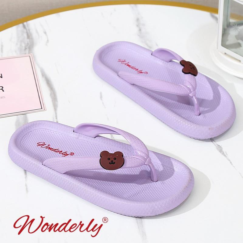 SENDAL JEPIT ANAK ANTISLIP BEAR WONDERLY M2288-TG