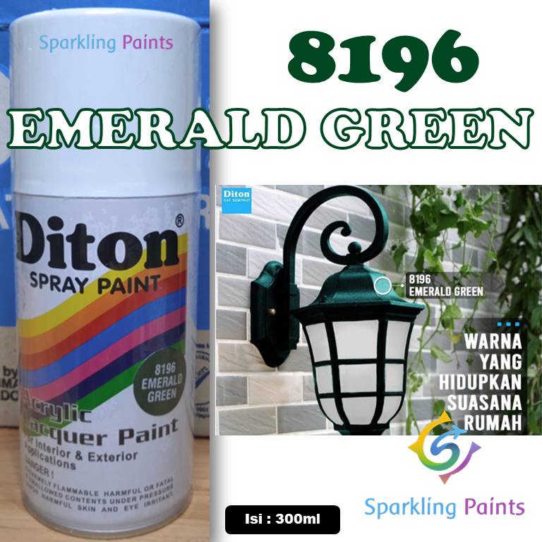 Pilox Diton Emerald Green 8196 Hijau Botol 300ml Warna Ijo Metalik Hijau Metallic Zamrud