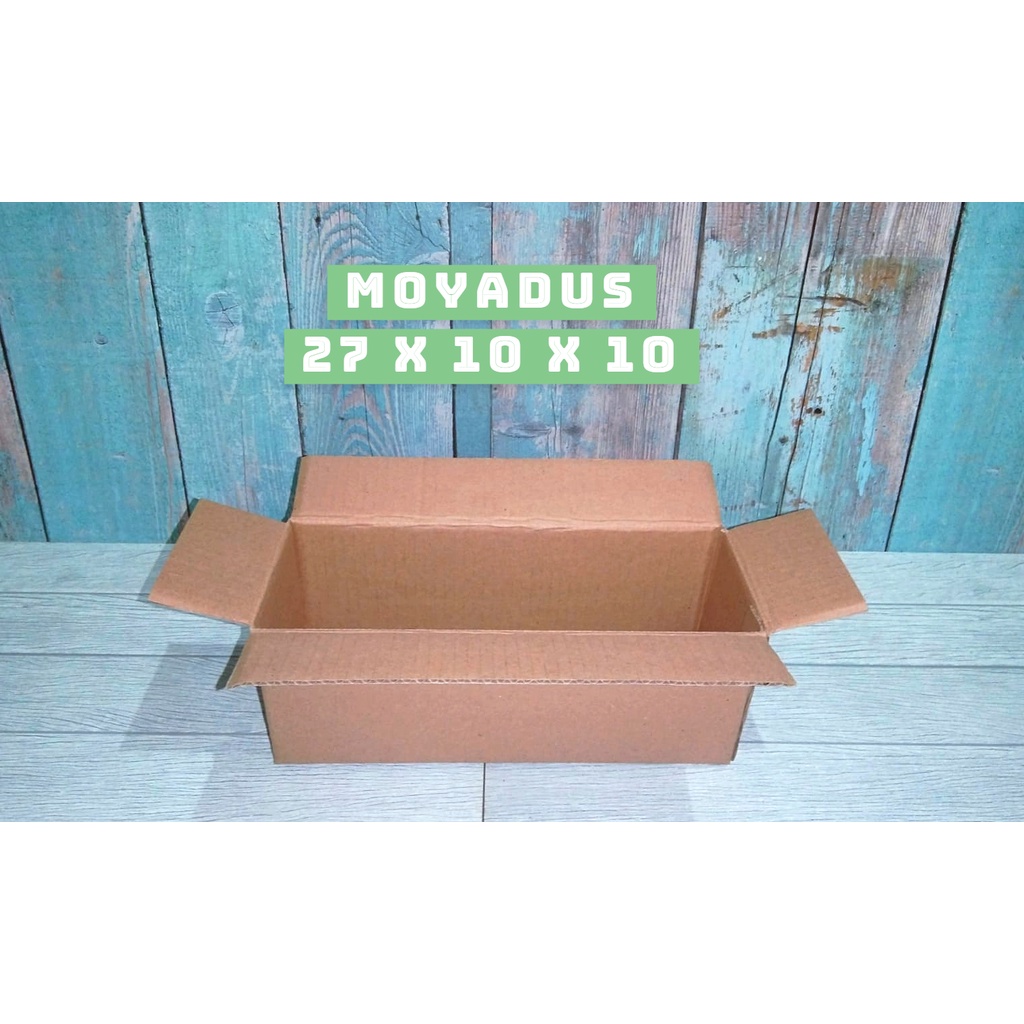

Kardus/karton/box uk. 27x10x10 cm singelwall polos