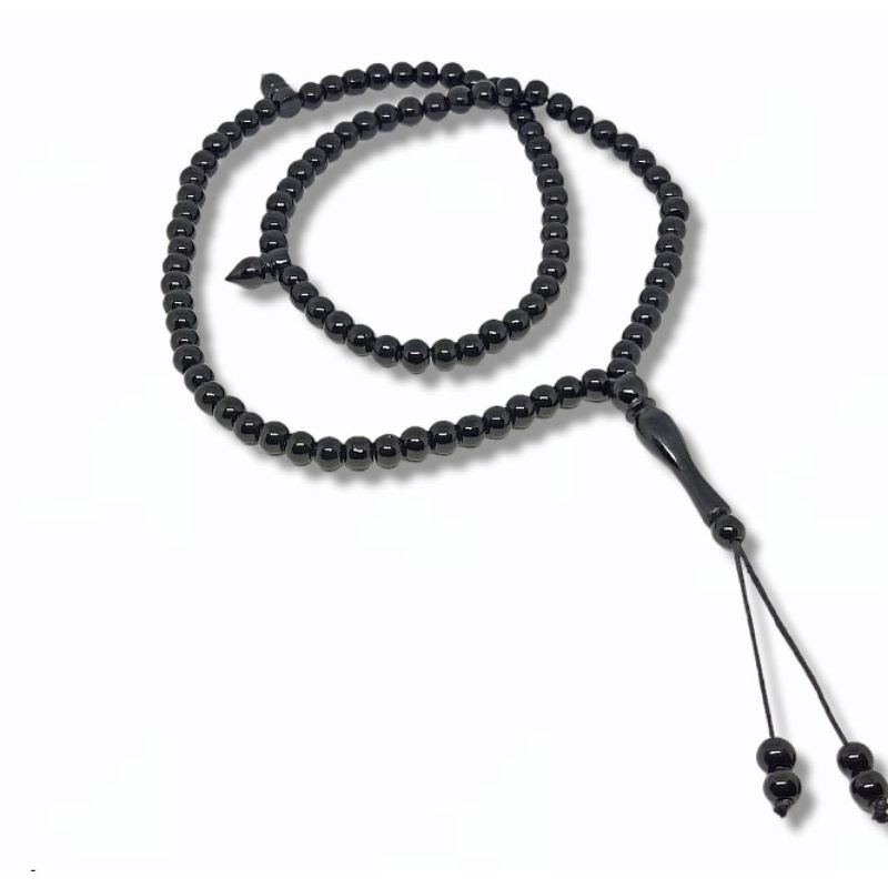 KALUNG TASBIH BATU HITAM UKURAN 8 MILI & 6 MILI TASBIH BATU MURAH KALUNG TASBIH KALUNG BATU MODEL TA