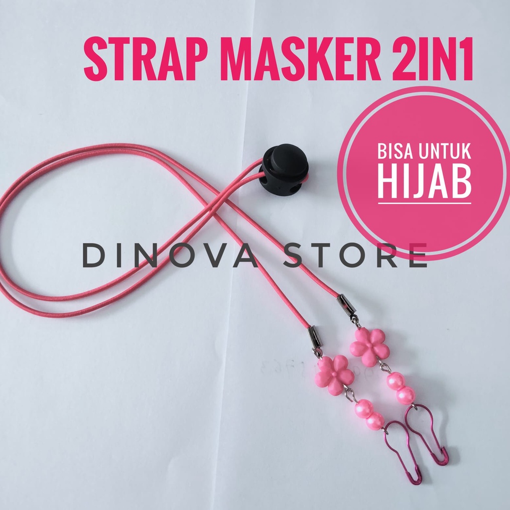 strap masker BUNGA KECIL MUTIARA STOPPER/STRAP MASK/KALUNG MASKER/TALI MASKER/strap masker hijab