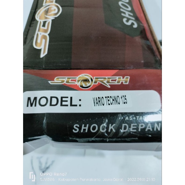 as shock depan assy + tabung vario tecno 125 /vario fi