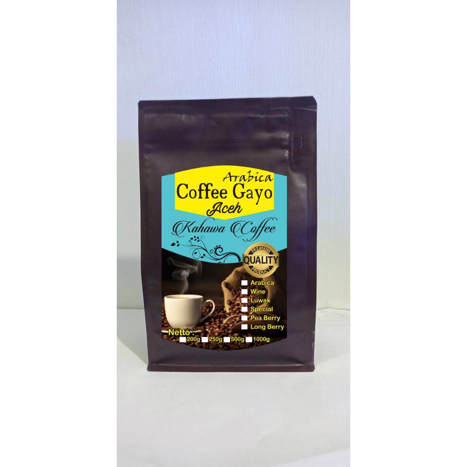 

Kopi Arabica Gayo Pea Berry 200Gram Kahawa Coffee