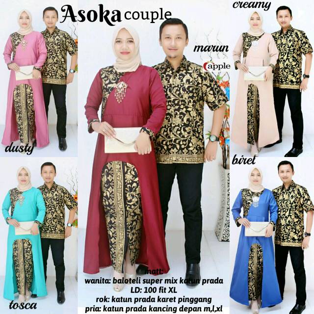 Asoka couple batik modern (trf-cek stok)