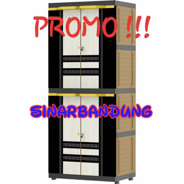 LEMARI PLASTIK NAIBA MSC BOSTON 2PINTU