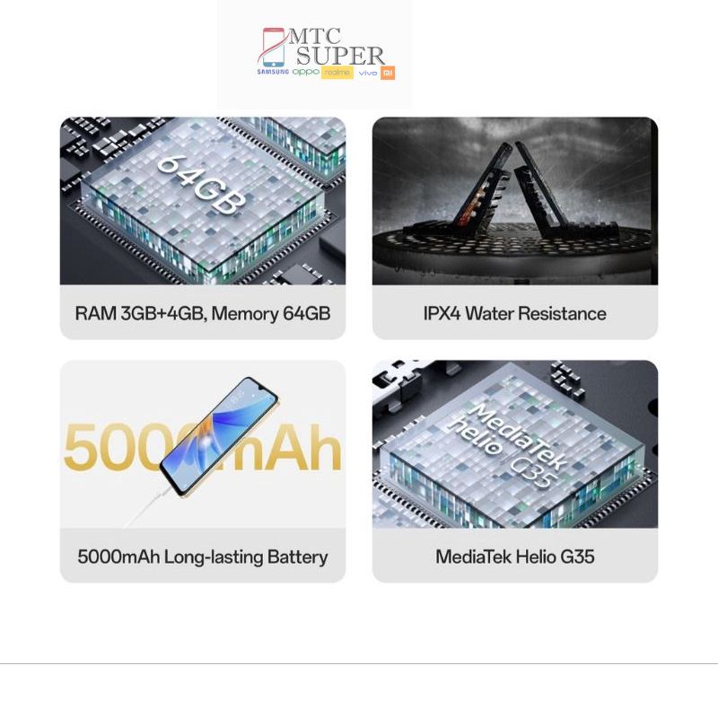 OPPO A17K 3/64 GARANSI RESMI