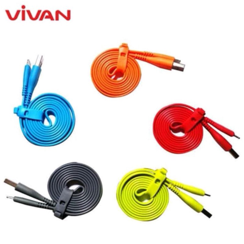 Kabel Data Vivan USB Micro Type C Lightning Cable Charger Charging Casan Android iphone Smartphone