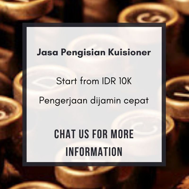 jasa pengisian kuesioner