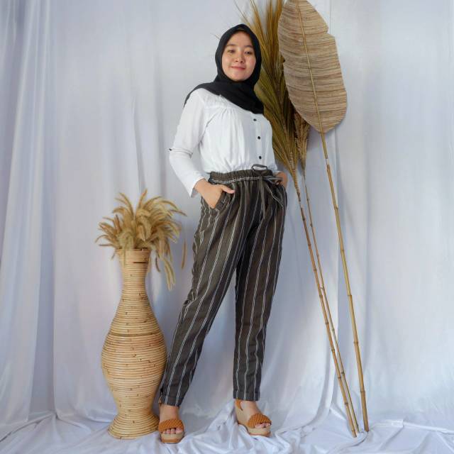 BAGGY PANTS SEMI WOLL SALUR