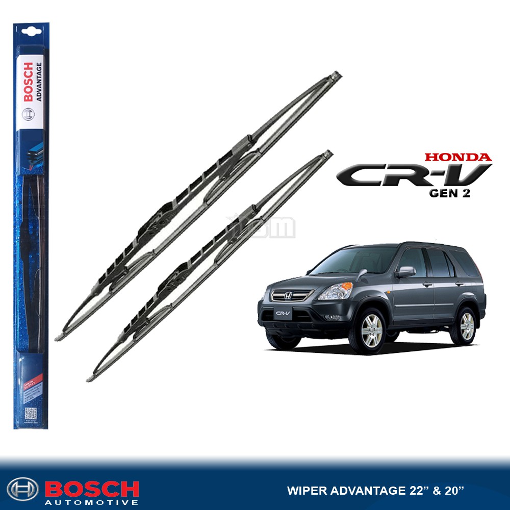 Bosch Advantage / Karet Wiper Mobil Honda CRV Gen 2 22&quot; dan 20&quot; (Sepasang) / Wiper CRV