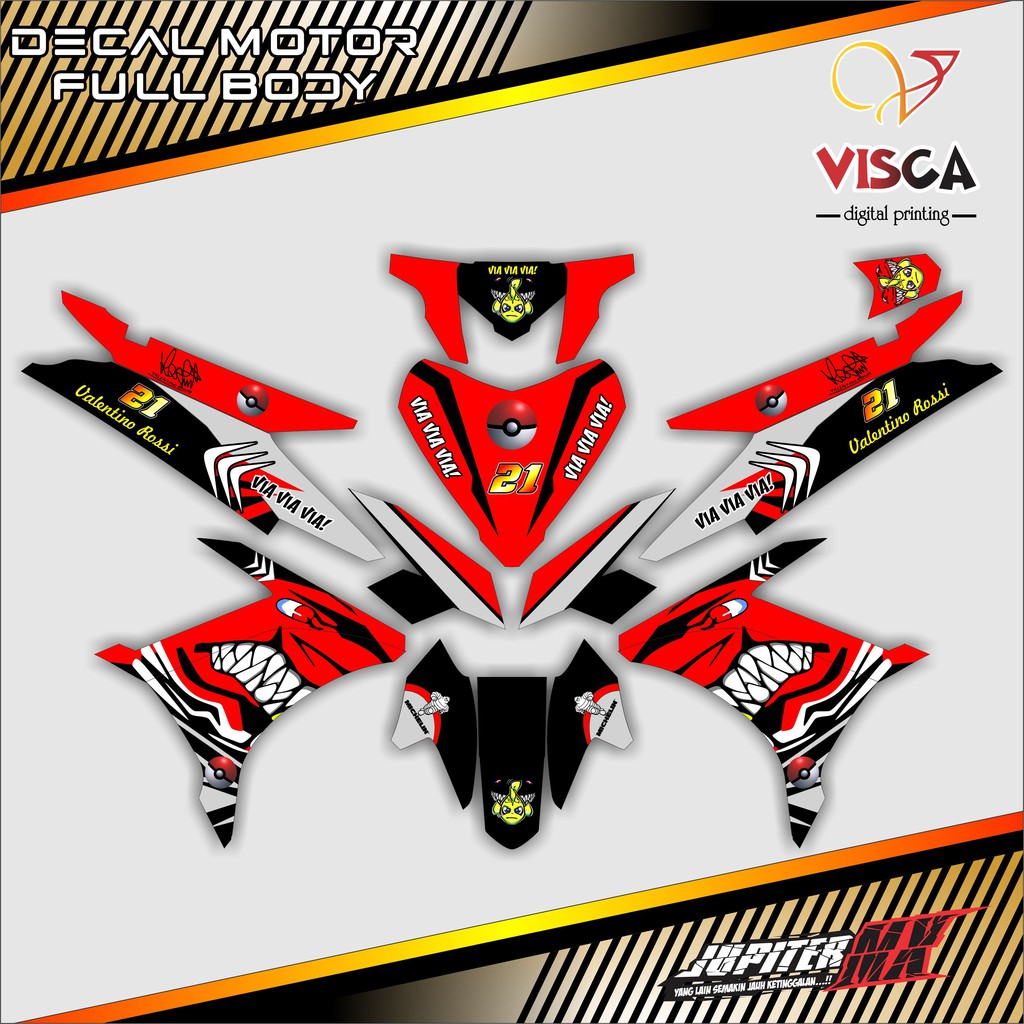 Decal Jupiter Mx 135 Full Body Stiker Jupiter Mx 135 Full Body  Dekal Jupiter Mx 135 ViaShark
