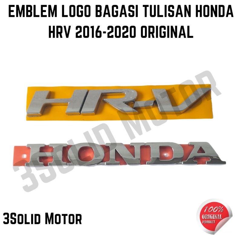 EMBLEM TULISAN BAGASI HONDA HRV 2016-2020 ORIGINAL