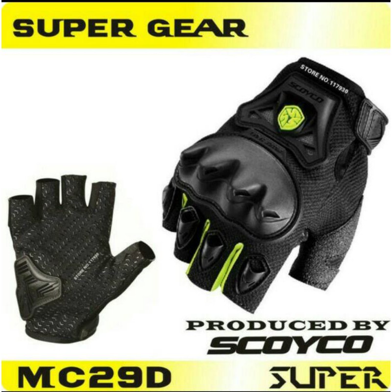 Sarung Tangan Scoyco MC29d Half finger Mc 29D pendek