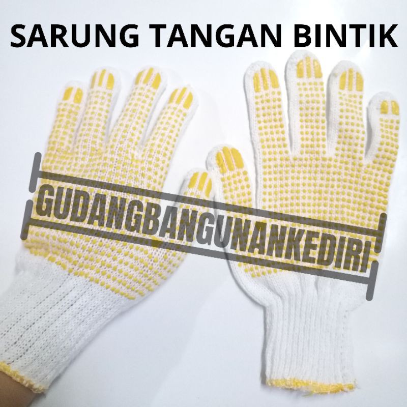 [PROMO] Sarung tangan / sarung tangan bintik / sarung tangan proyek / sarung tangan benang Tukang